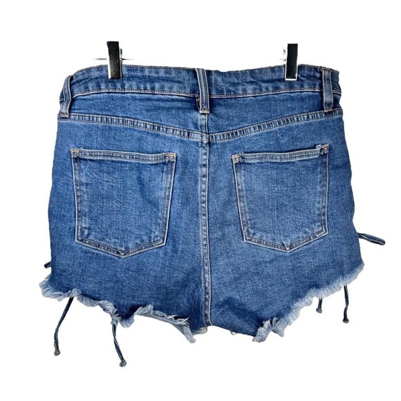 2/$30 Windsor Size Medium Lace Up Cut Off Jean Shorts Denim Western Concert - Picture 2 of 6